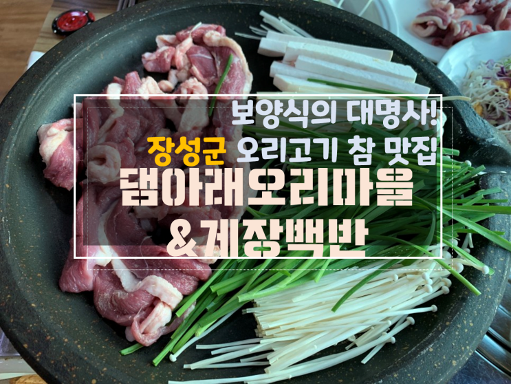  [장성데이트/광주근교장성맛집] 쫄깃한 식감의 장성오리 보양식의 대명사, 댐아래오리마을&게장백반