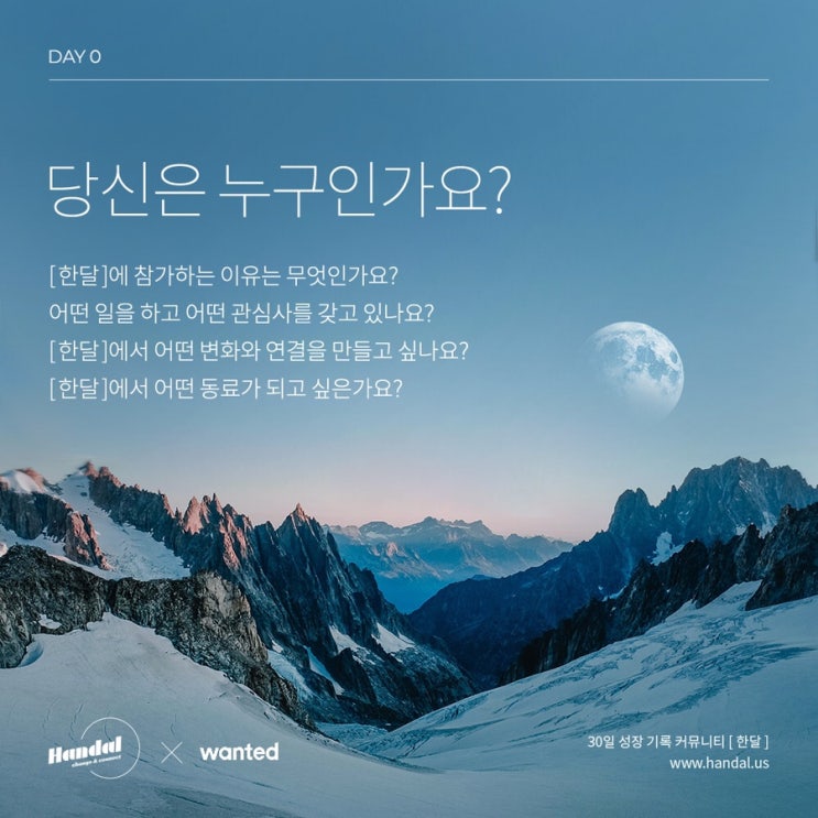  한달서평x원티드 시작