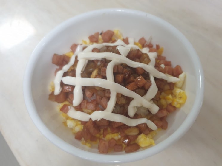 만들기 쉬운요리 간단한 저녁메뉴 스팸마요덮밥 참치마요덮밥