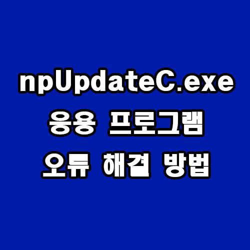  npUpdateC.exe 응용 프로그램 오류