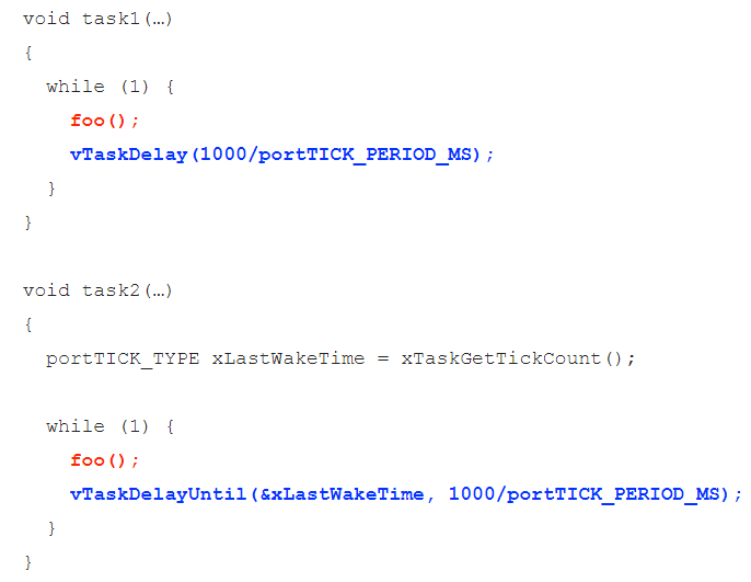 [FreeRTOS] vTaskDelayUntil & vTaskDelay : 네이버 블로그
