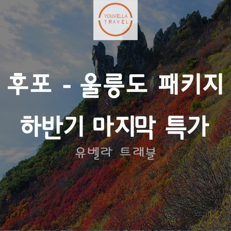  [후포출발] 울릉도 패키지 섬투어 2020년 하반기 마지막 선착순 특가 씨플라워호