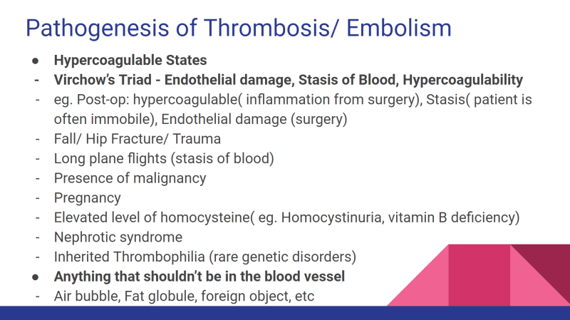 Pathophysiology 발표 과제 - Thrombosis(혈전증) & Embolism(색전증) : 네이버 블로그