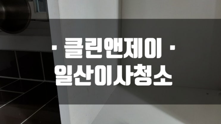  일산 청소전문업체 고민하지 마세요