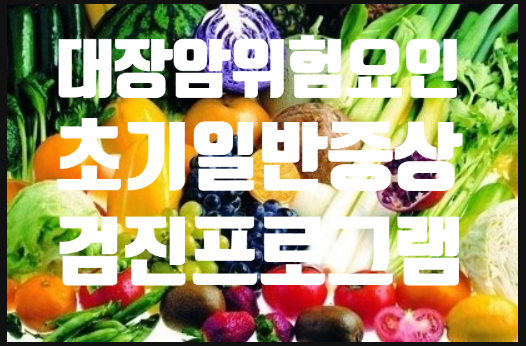  대장암 위험 요인/ 일반(초기) 증상/ 국가검진 프로그램/ 예방 방법 가이드