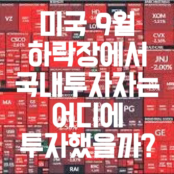 9월 미국 하락장에서 국내 투자자들은 어떤 주식을 주워담았을까?