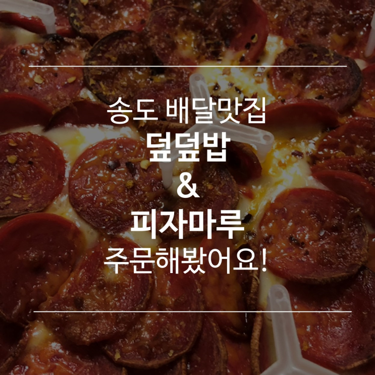 [후기] 송도 덮덥밥 & 피자마루 배달 후기!