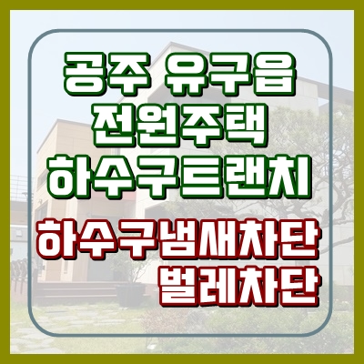  공주하수구냄새 사각하수구 트랩으로 벌레방어!