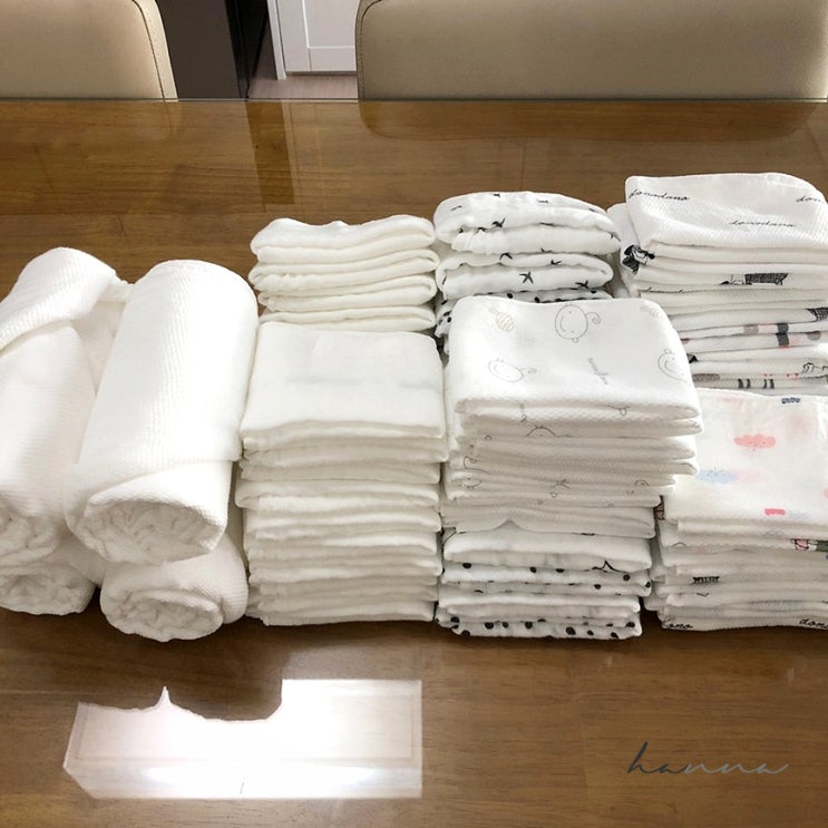  출산 전 해야 할 일중 하나 아기 손수건 세탁하기
