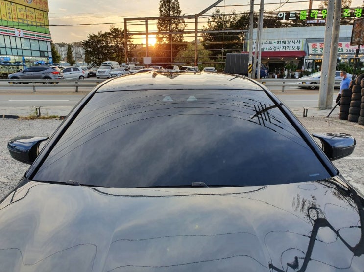  용인 전면썬팅 BMW M5 하버캠프 세라믹본드 재시공