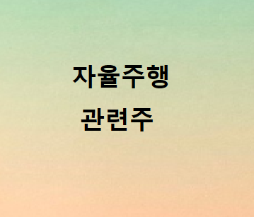 자율주행 관련주 총정리 자율주행 관련주 총정리