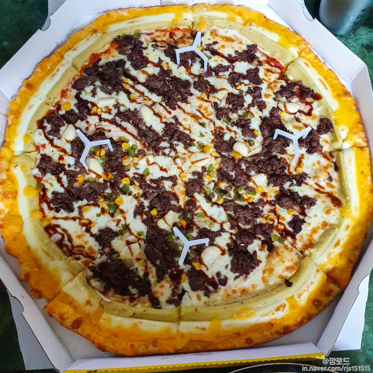  반올림피자샵 추천메뉴 통마늘불고기 몬스터 XXXL