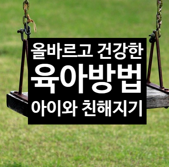  올바르고 건강한 육아방법 및 아이와 친해지기