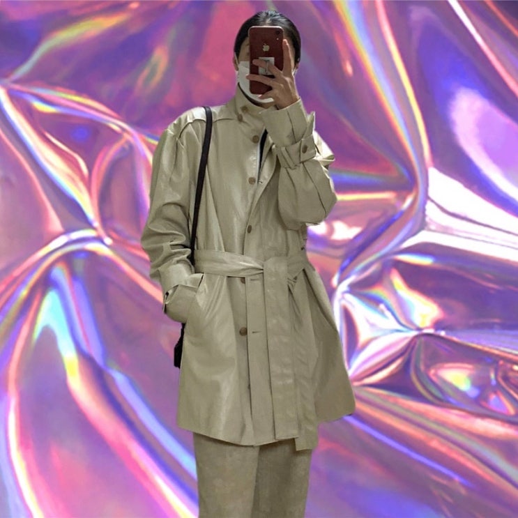 데일리룩 마뗑킴 하이넥 트렌치 자켓 자라 링클팬츠 마시모두띠 가방