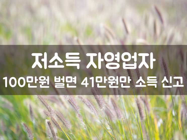  개인사업자 100만원 벌면 41만원만 소득 신고