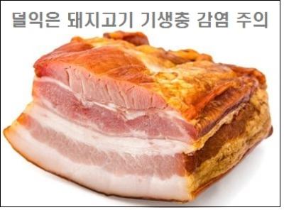  덜익은 돼지고기 먹으면 돼지고기 기생충 감염될 수도 있어