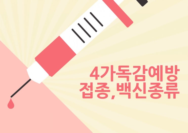  4가 독감예방접종 시기 백신 종류  알고 맞을래요