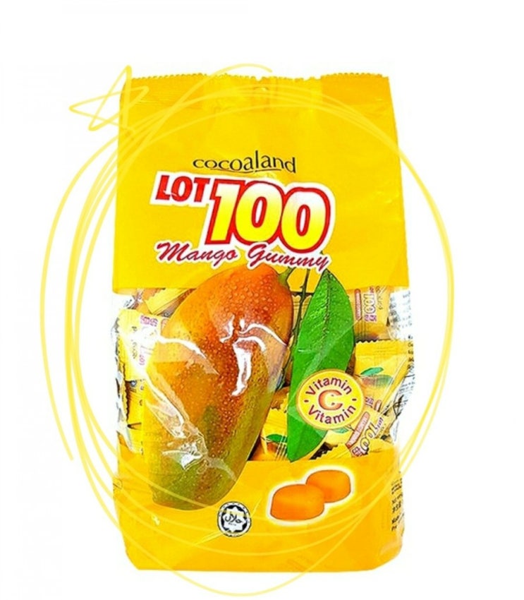  망고맛 진하게 느껴지는 젤리 코코아랜드 LOT100 구미망고젤리