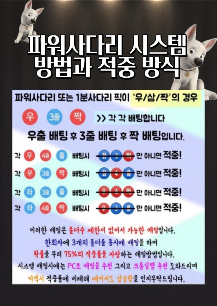  파워사다리시스템 가족방에서 높은 수익내는법!!