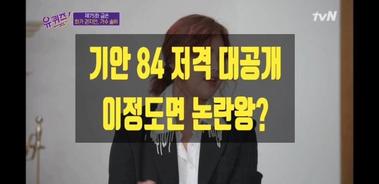 화가변신 솔비,유퀴즈서 기안84 저격-폭로?