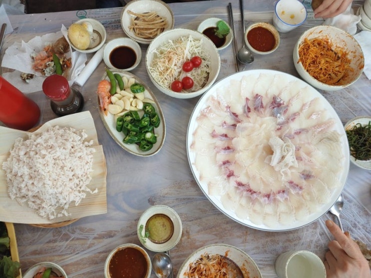  부산 기장 칠암산호횟집 고소한 아나고 맛집