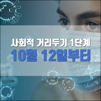 내일 12일부터 사회적 거리두기 1단계 하향 조정