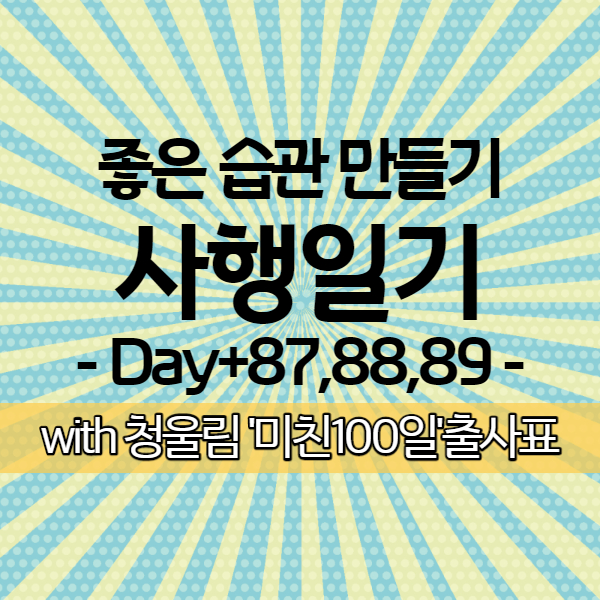  [사행일기 D+87,88,89] 여행 먹부림으로 다이어트 일기 작성 포기. ㅋㅋ 다시 원점으로