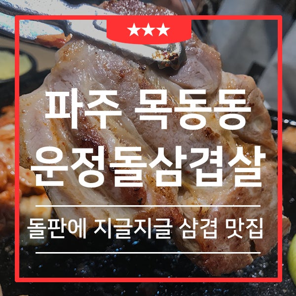  돌 위에 지글지글~ 파주 맛집 운정돌삼겹살 (feat. 돌판에 구워 먹는 운정 삼겹살 맛집)