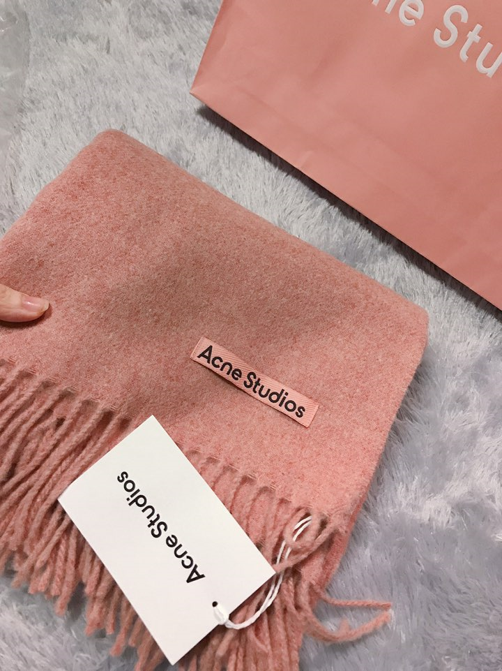  아크네 스튜디오 2020 Narrow 울 스카프 로즈 멜란지, Acne Studio