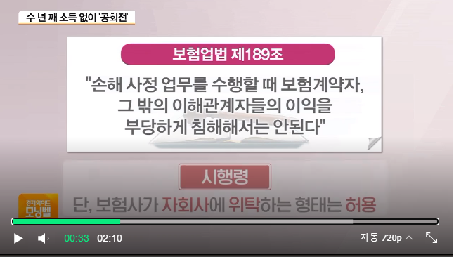 보험사 자기손해사정 개선하겠다더니…올해도 ‘그대로’ / SBSCNBC뉴스 보험사 자기손해사정 개선하겠다더니…올해도 ‘그대로’ / SBSCNBC뉴스