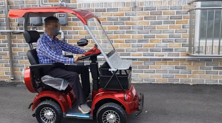  베가모터스 4륜 1인승 캐노피형 노인전동차 베가 T5300 시승 ... 4륜 노인 어르신 실버 전동차 전동스쿠터 오토바이 바이크