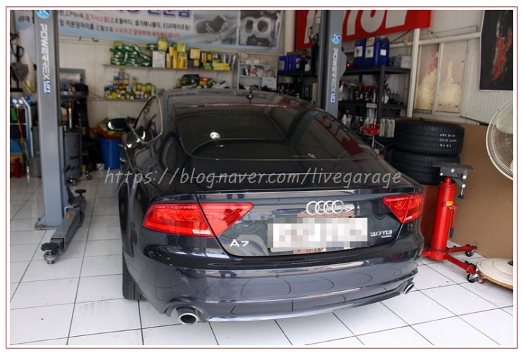  아우디 A7 30TDI 냉각수 누수 및 오일 누유수리 - 마산아우디정비