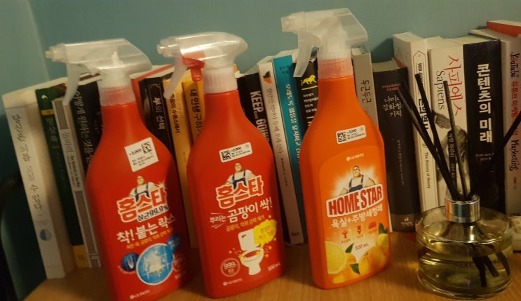 [다이소 홈스타 3인방이면 청소끝] 착 붙는 락스, 곰팡이 싹, 욕실주방 세정제