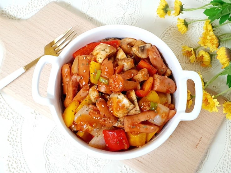  백종원 소세지야채볶음~ 쏘야볶음 만들기