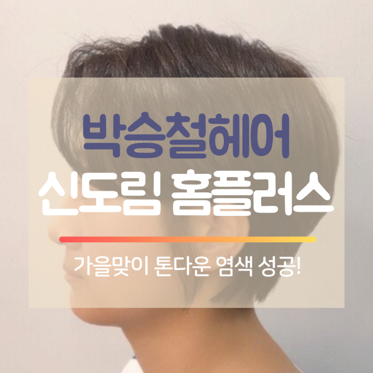  박승철헤어 신도림 홈플러스점에서 가을 염색 성공! : 앨리 디자이너 : 신도림 미용실, 신도림 박승철