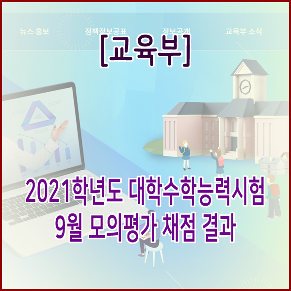  [교육부] 2021학년도 대학수학능력시험 9월 모의평가 채점 결과