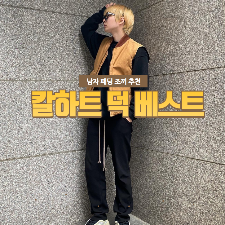  남자 패딩조끼 베스트 추천_ 칼하트 덕 베스트 조끼 패딩(V01-BRN) 리뷰&코티