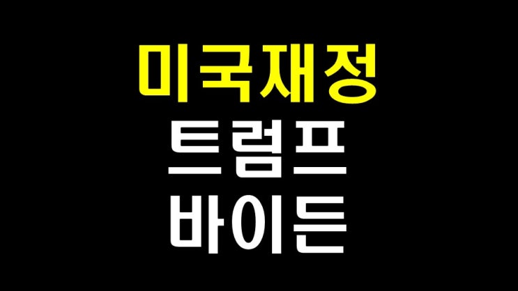  176. 미국 재정 분석 - 트럼프와 바이든의 재정 계획 (2)