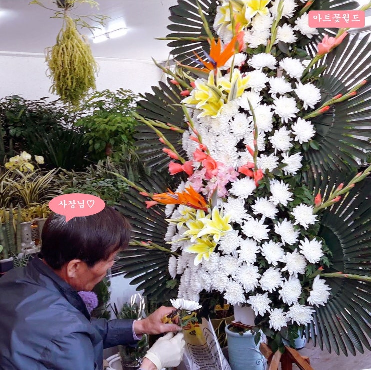 사상 꽃집 감전동 꽃집 아트꽃월드 전국 꽃배달 정품 새꽃 근조화환 축하화환 직접 제작1