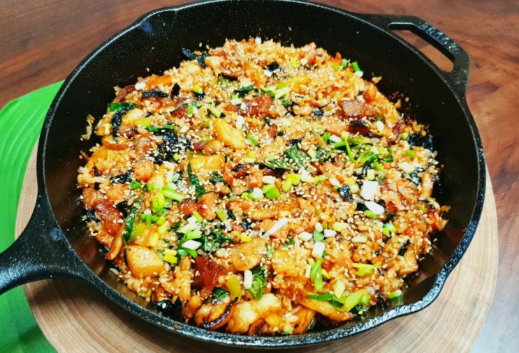  삼겹살 깍두기 볶음밥 만들기