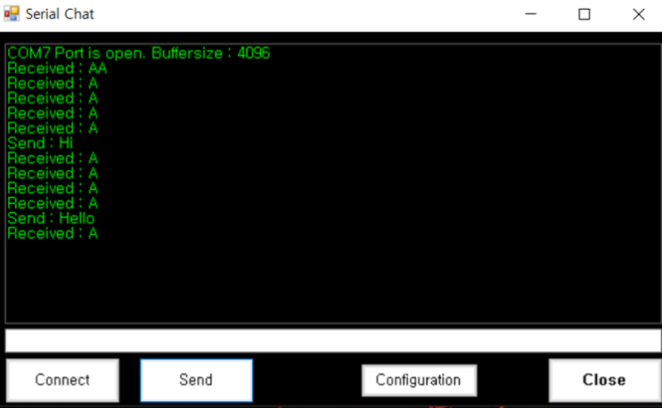  C# WindowForm 간단한 시리얼 통신 프로그램