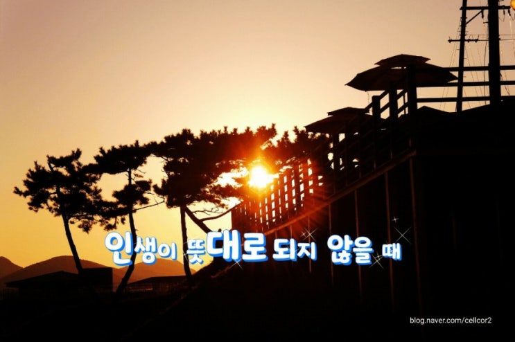 인생이 뜻대로 되지 않을 때 인생이 뜻대로 되지 않을 때