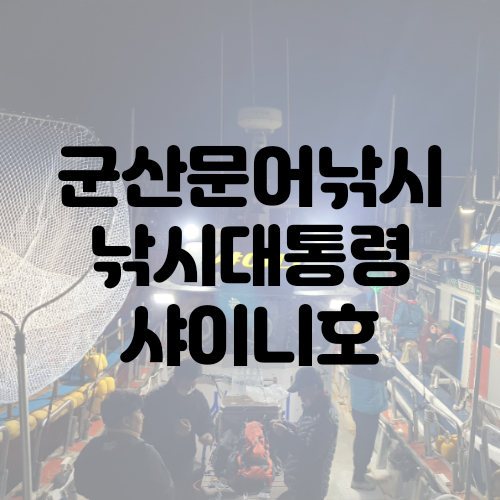  군산문어낚시 비응항 군산샤이니호와 함께하다