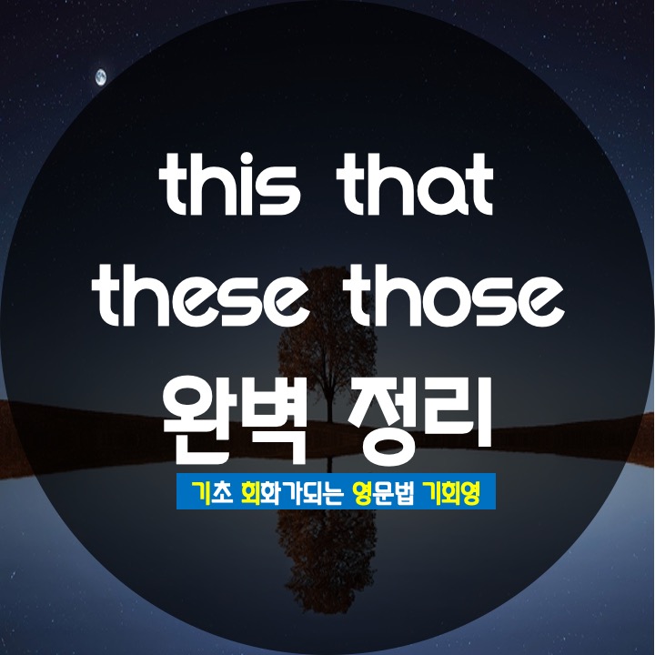 this these that those 완벽 정리 - 기회영 영어
