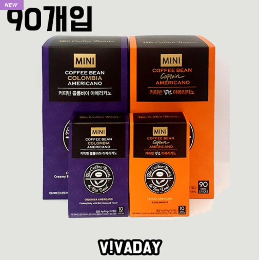  MY 커피빈 캡틴 아메리카노90개입