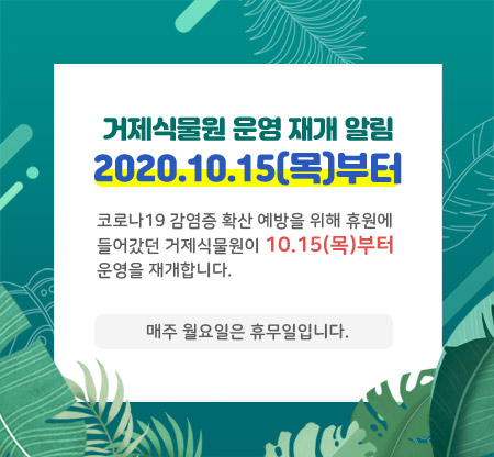 거제 정글돔 재개장 소식!/ 정글돔 가격, 쉬는 날 정리