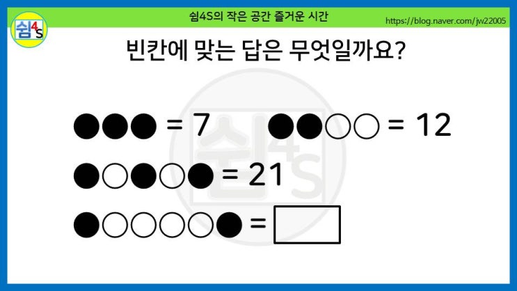  [퀴즈] 숫자퀴즈 - 7, 12···빈칸에 맞는 답은 무엇일까요? (숫자퀴즈021)