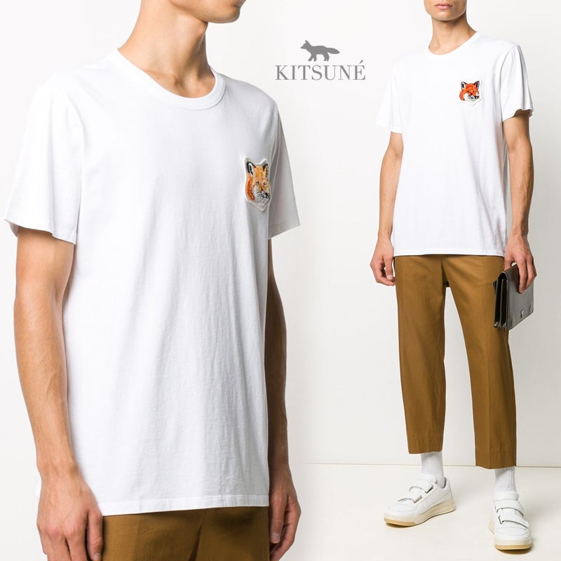 메종키츠네 20FW FOX 빅패치 클래식 반팔티 남녀 WHT 메종키츠네 20Fw Fox 빅패치 클래식 반팔티 남녀 Wht