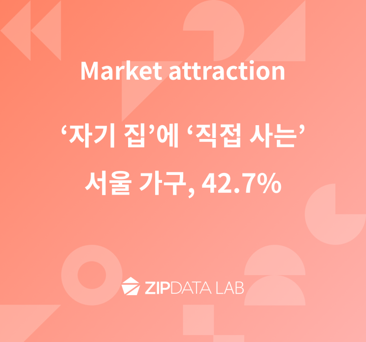 '자기 집'에 '직접 사는' 서울가구, 42.7%