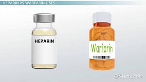  간호학간호사 헤파린와파린차이점 혈전용해제비교: heparin warfarin coumarine